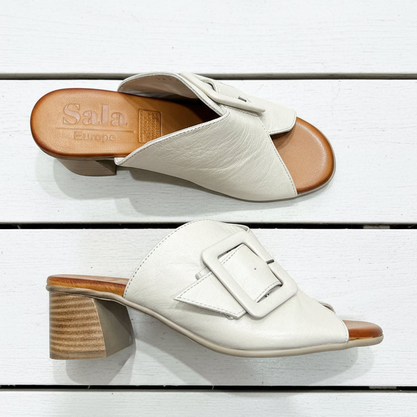 Sala Slide Heeled Bone San Angel