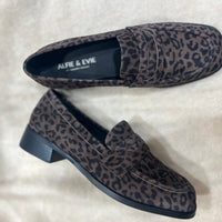 Alfie & Evie Vivid Brown Leopard Loafer