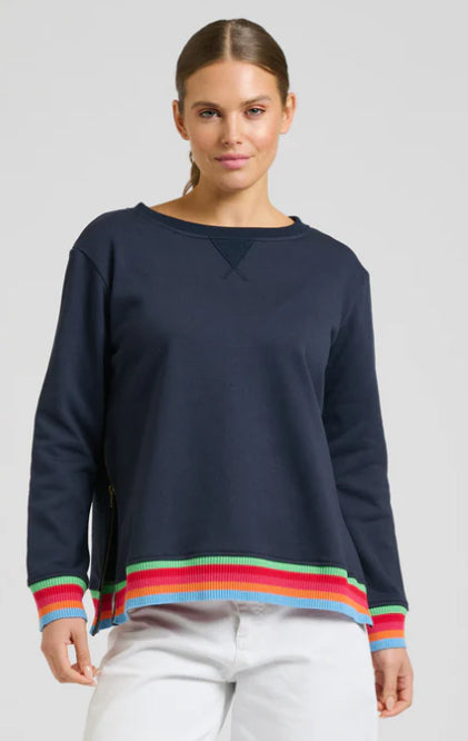 Est 1971 Navy Zipside Sweatshirt