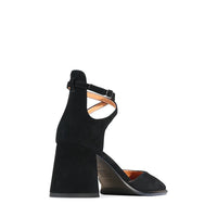 Eos Zan Black Suede Heel