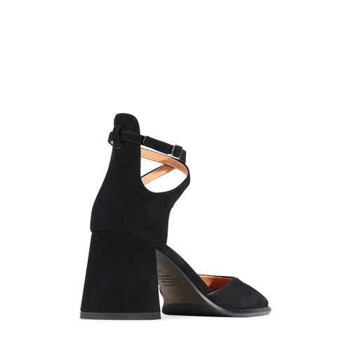 Eos Zan Black Suede Heel