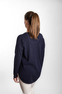 Bow and Arrow Merino Wool Navy Swing Jumper