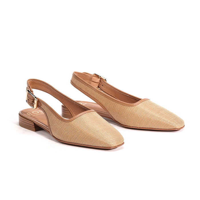 Eos Sling Backs Soph Woven Tan