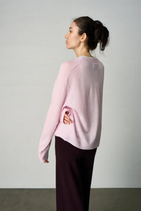 ALEGER Featherweight Cashmere Cardi Pearl Pink 394