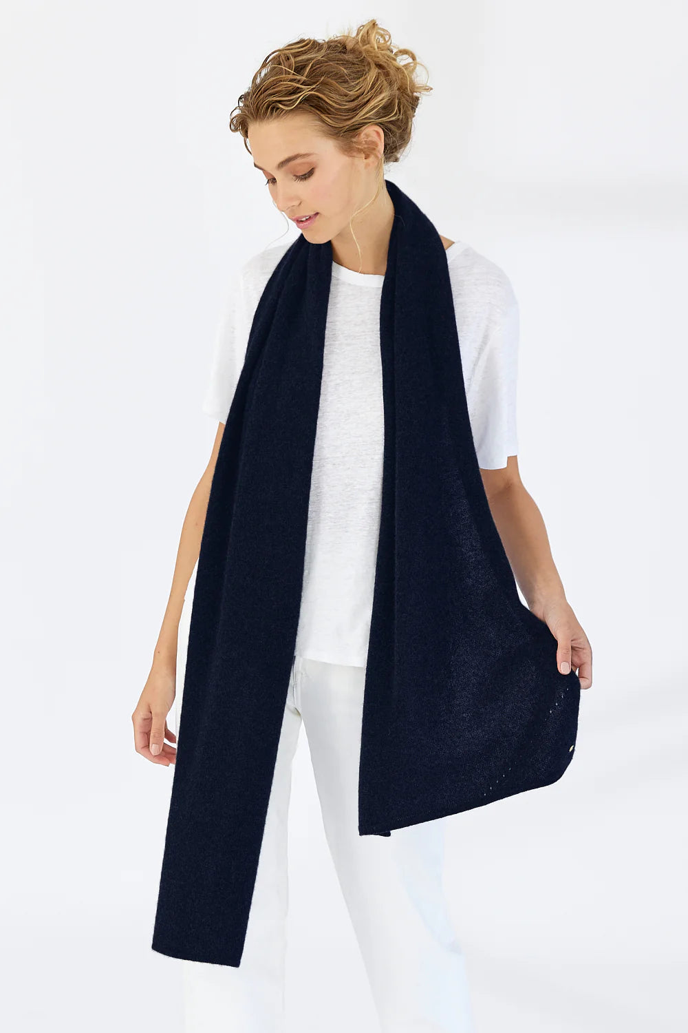 Mia Fratino Scarf Cashmere French Navy 18501