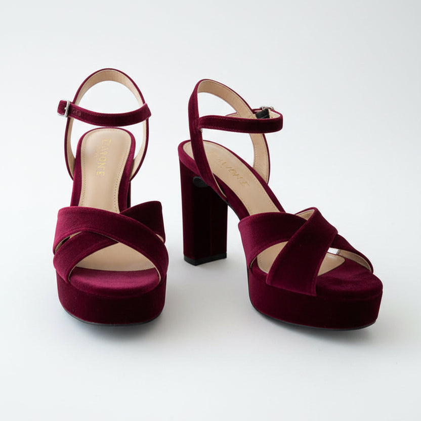 Unisa Heel Burgundy Velvet Odara