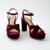 Unisa Heel Burgundy Velvet Odara
