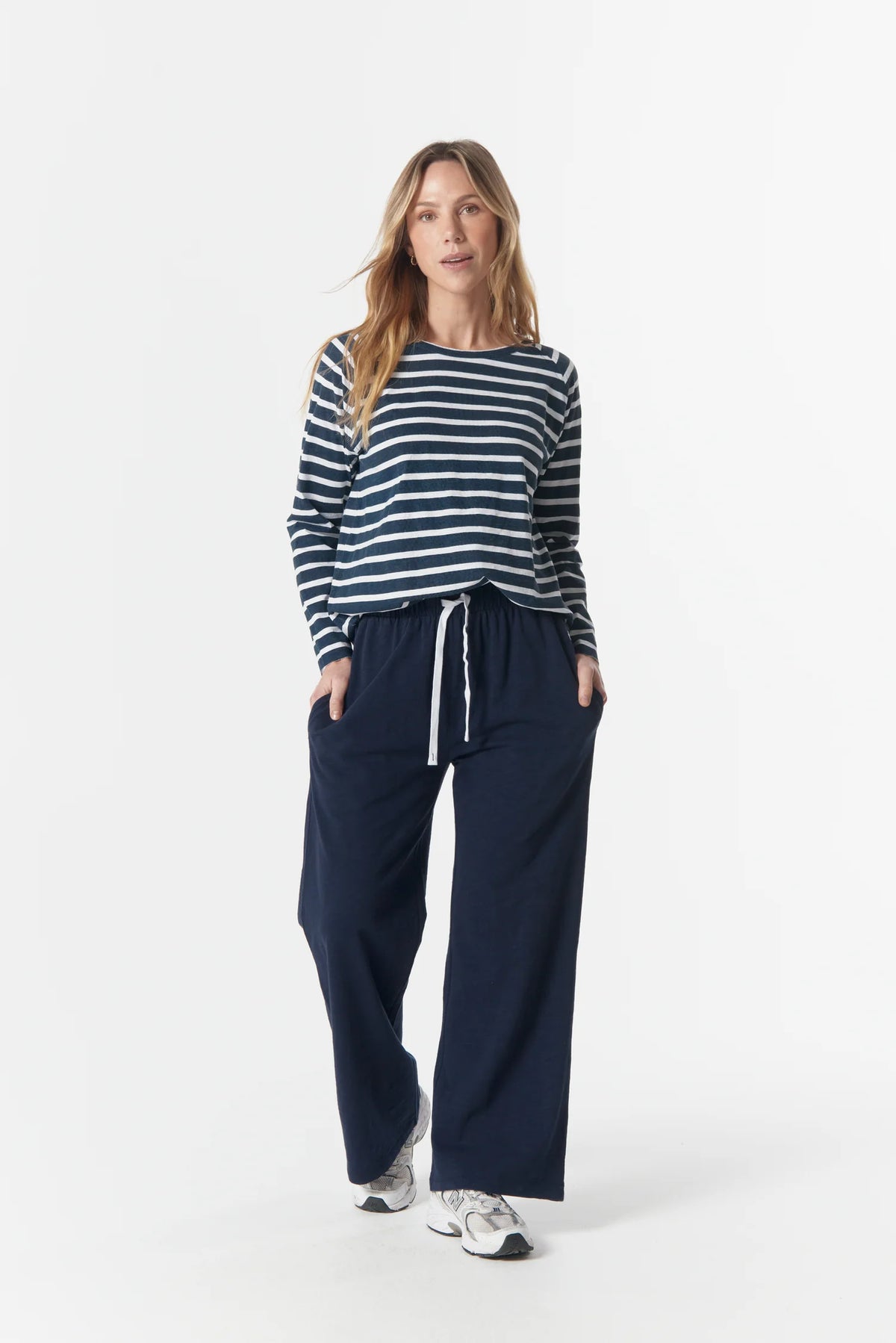 Cloth + Paper+  Scissors Top Hero Striped Tee 3/4 C1214