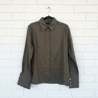 Etta Shirt Khaki/Cream Stitch