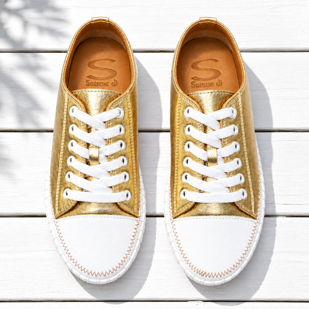 Sempre Di Sneaker Low Top White/Gold 139-1809