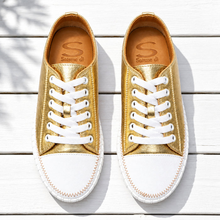 Sempre Di Sneaker Low Top White/Gold 139-1809