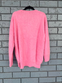 Mia Fratino Brushed Cashmere Scarlett Vee Strawberry Ice 24022