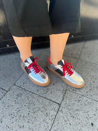 S.di Silver/Black/Red Sneaker 3306