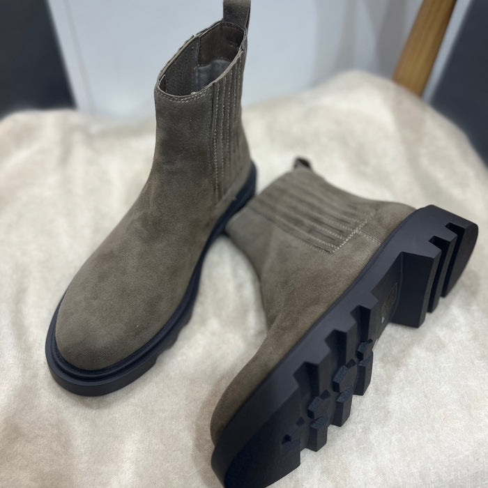 Alfie And Evie Dux Taupe Suede Boot