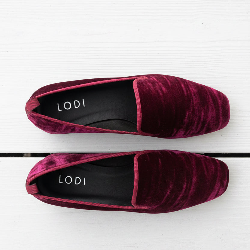 Lodi Loafer Burgundy Velvet