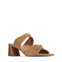 Eos Slip On Heeled Almond Suede Petris