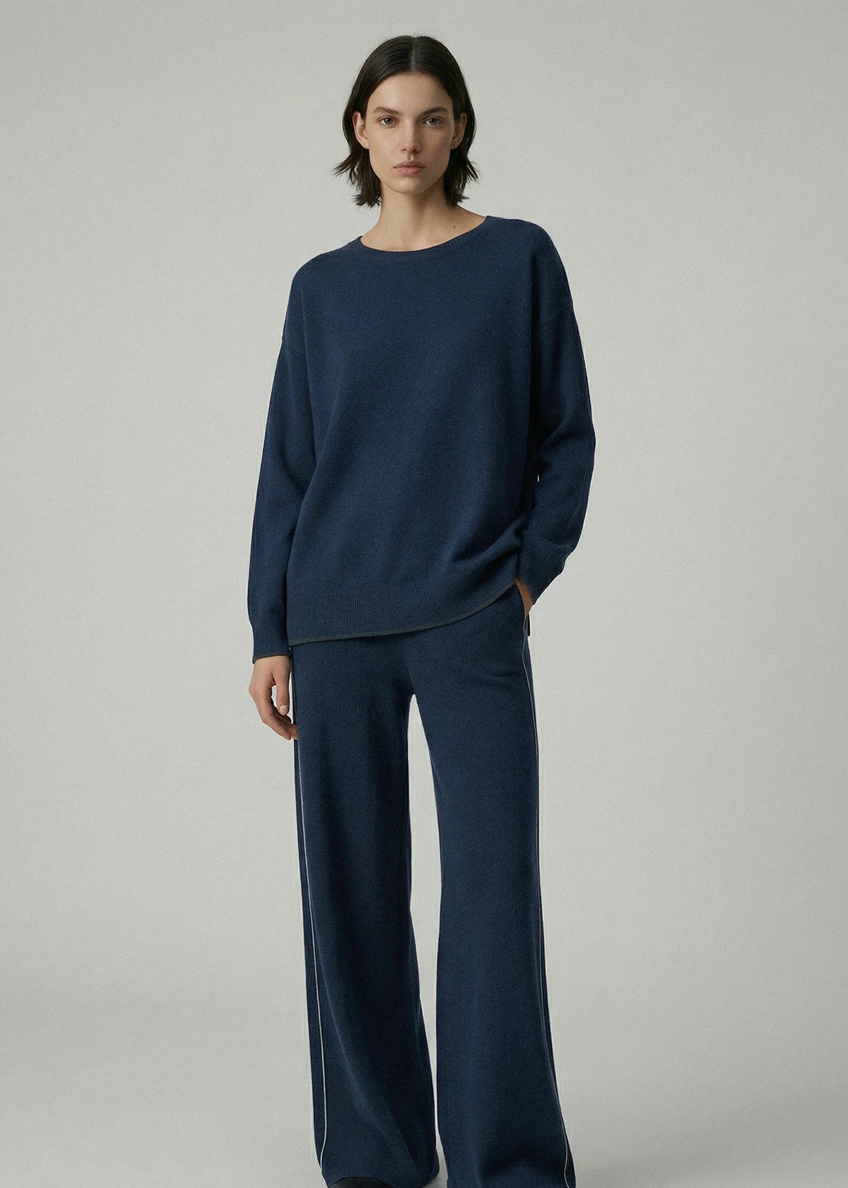 Aleger Sweater Cashmere Blend Storm Blue N.375