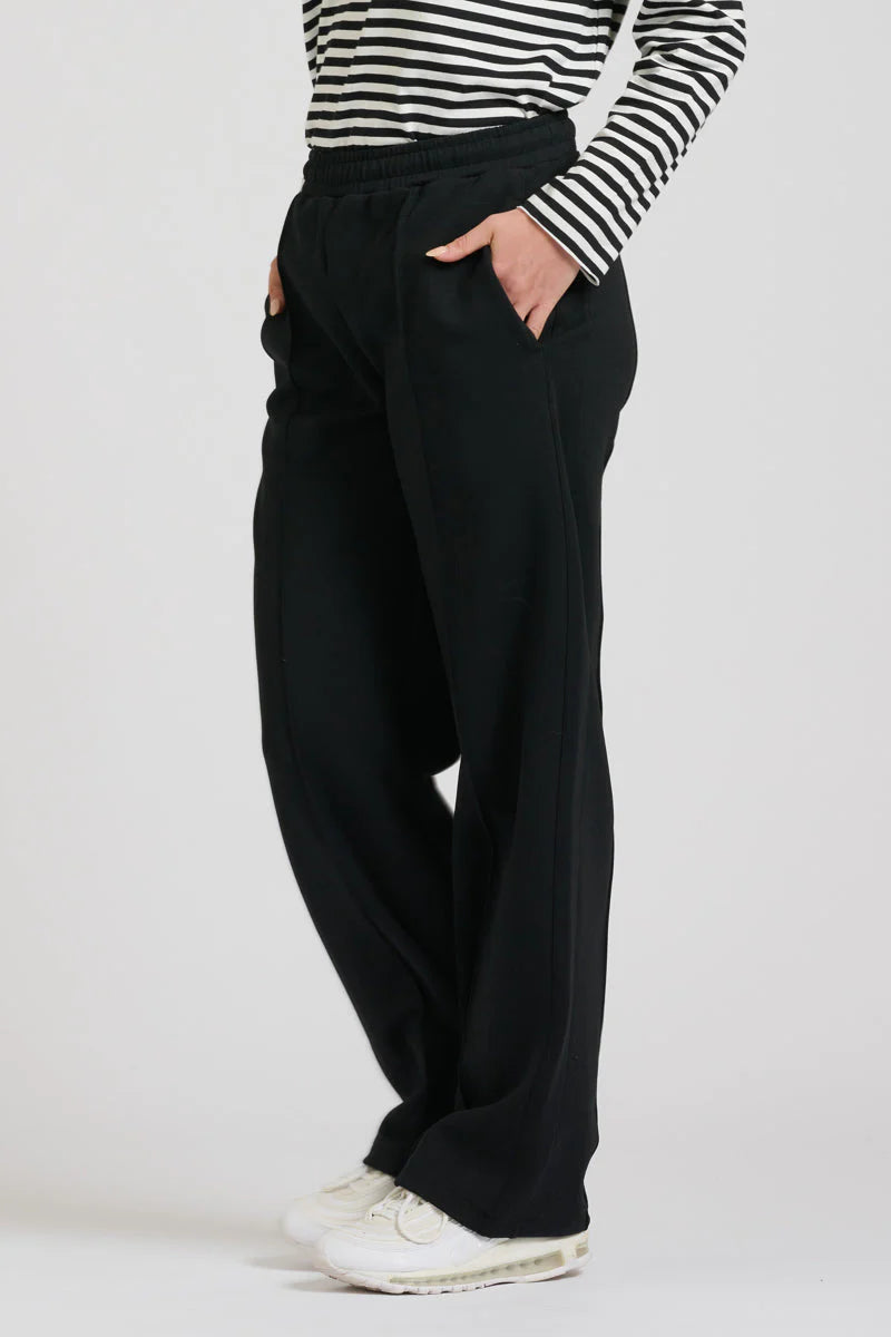 Est1971 Black Pant with Velvet Stripe