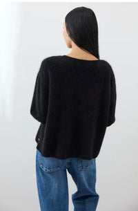 Mia Fratino Brushed Cashmere Erika T Jet Black 24021