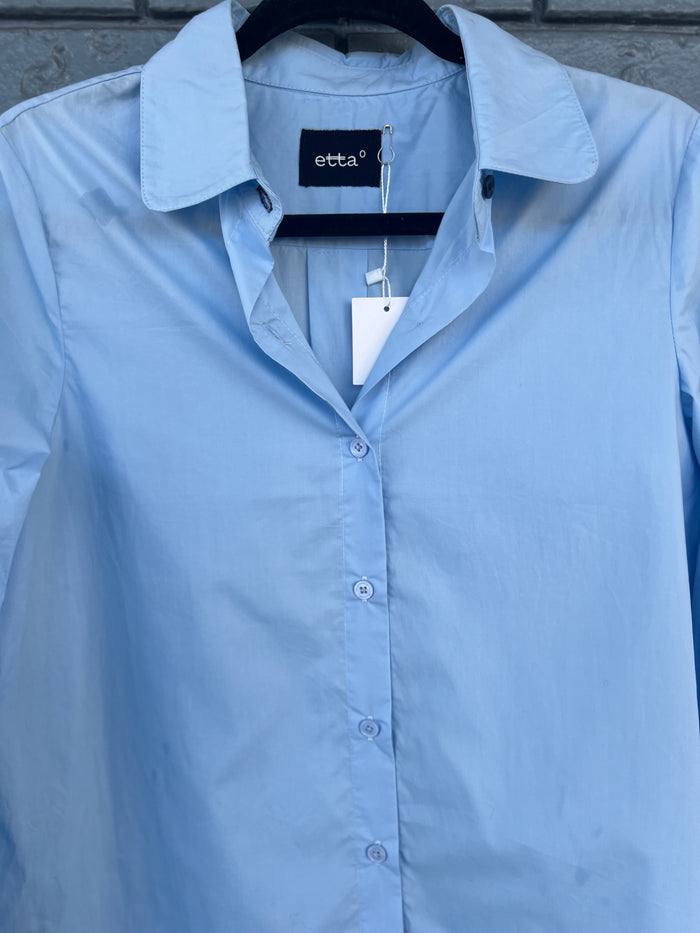 Etta Phoebe Round Collar Shirt Pale Blue W2501