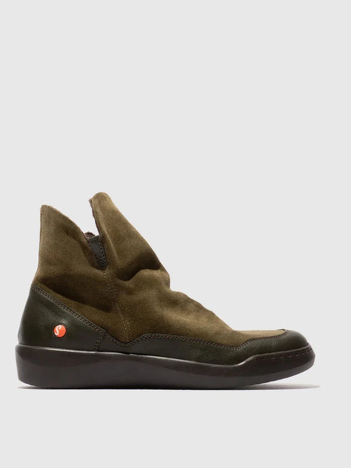 Softinos Boot Suede Military/Dk. Brown BUDY805SOF