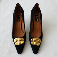 Neo Shoe Basket Suede Pump Black/Gold 25623-416D