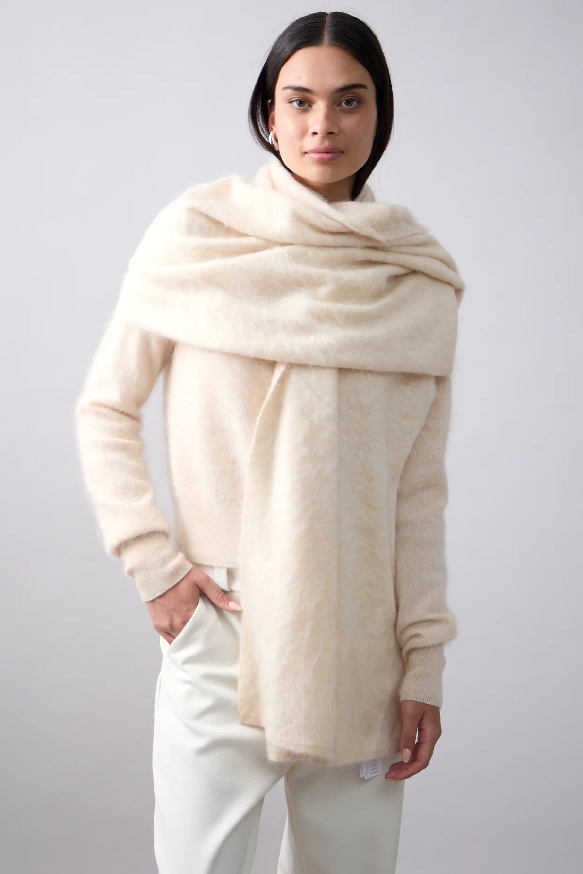 Mia Fratino Brushed Shawl Shell 25823