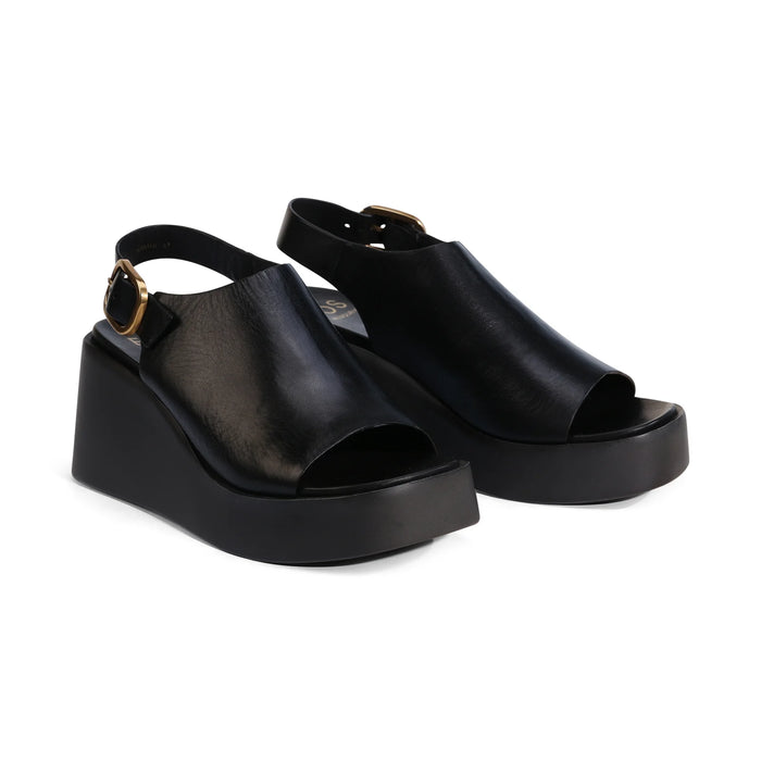 Eos Sandal Ariani Black Wedge