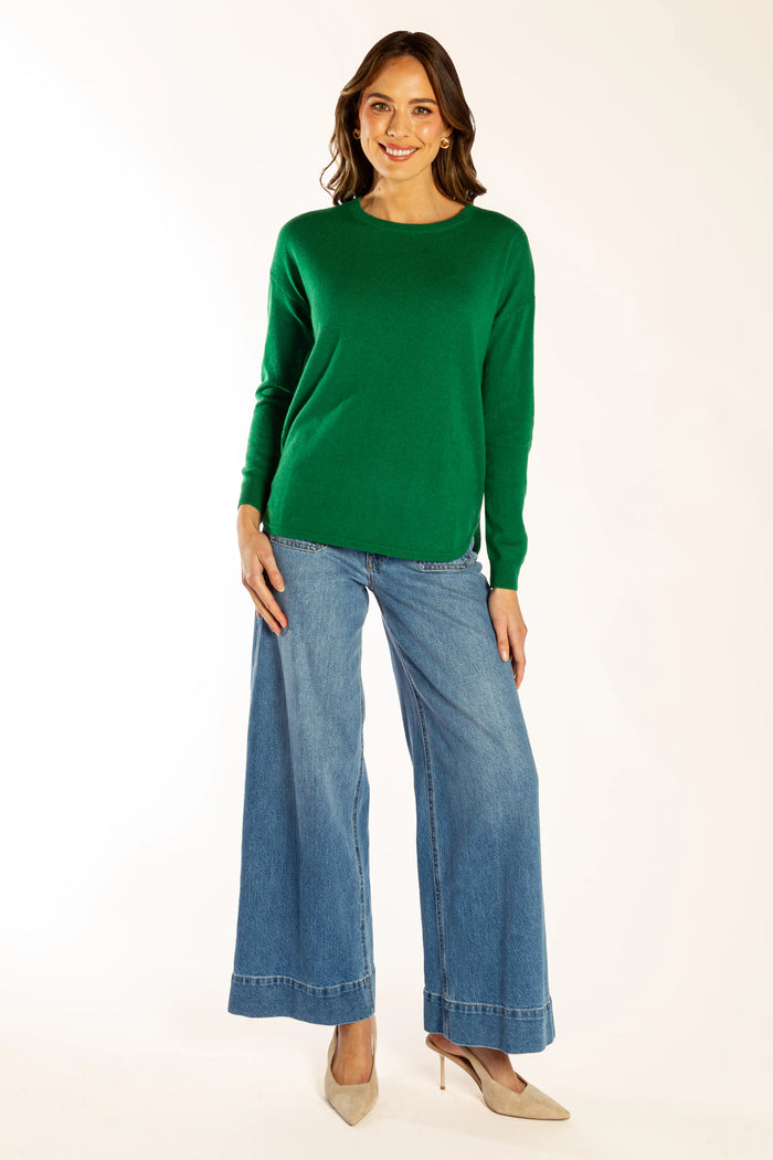 Bow And Arrow Jumper Green Swing w Liberty Elbow Patches