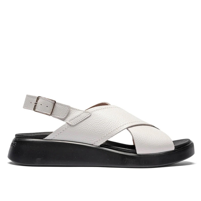 Wonders Sandal White with Black Sole C-4426