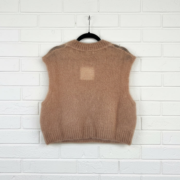 Love From Italy Vest Ava Mohair Blend Biscuit LVHH24210