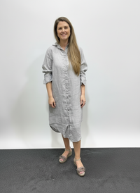 Frockk Dress Elena Linen Pewter
