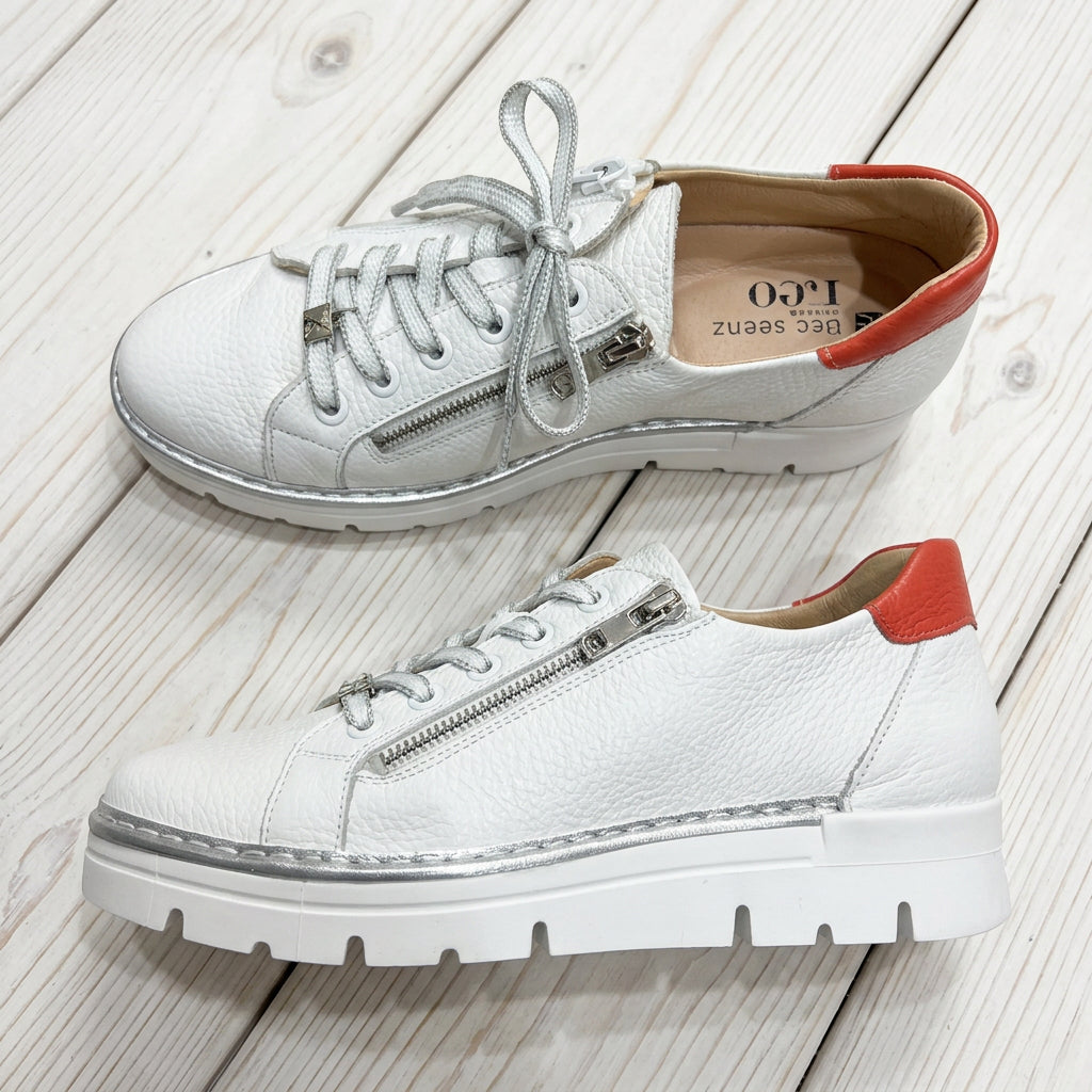 Jose Saenz Sneaker White/Coral JS-2001