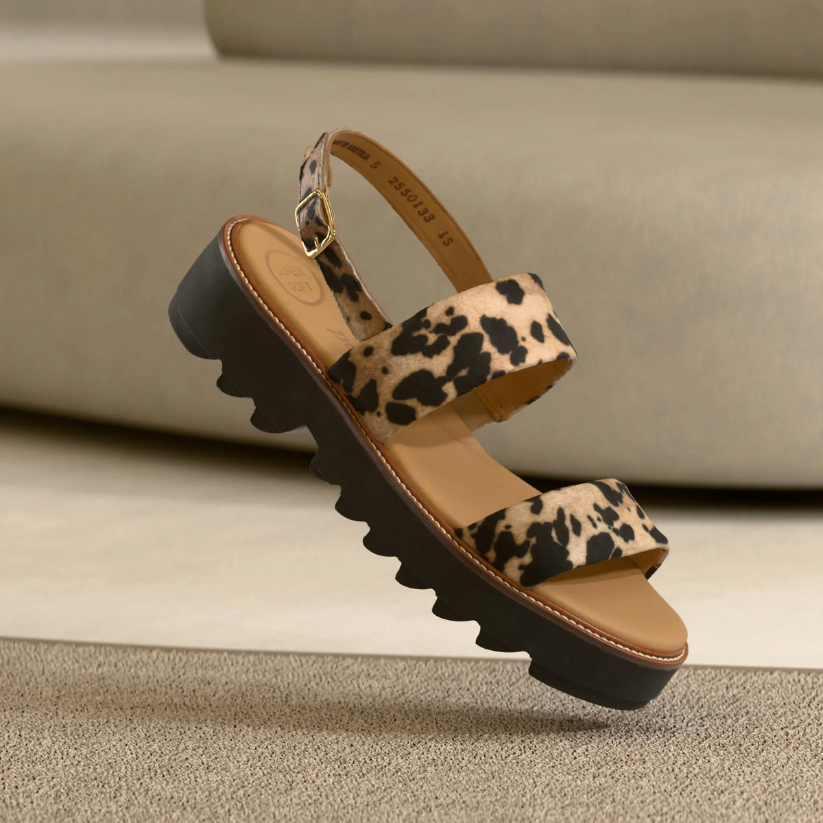 Paul Green Sandal Platform Animal Print 6214-029