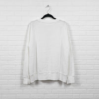 Cloth + Paper + Scissors Sweater The Face Cross White C1857