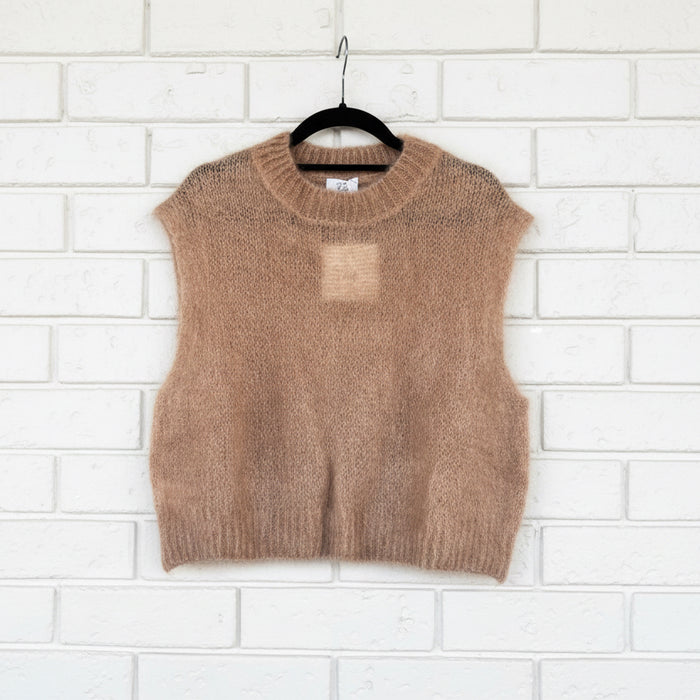 Love From Italy Vest Ava Mohair Blend Biscuit LVHH24210