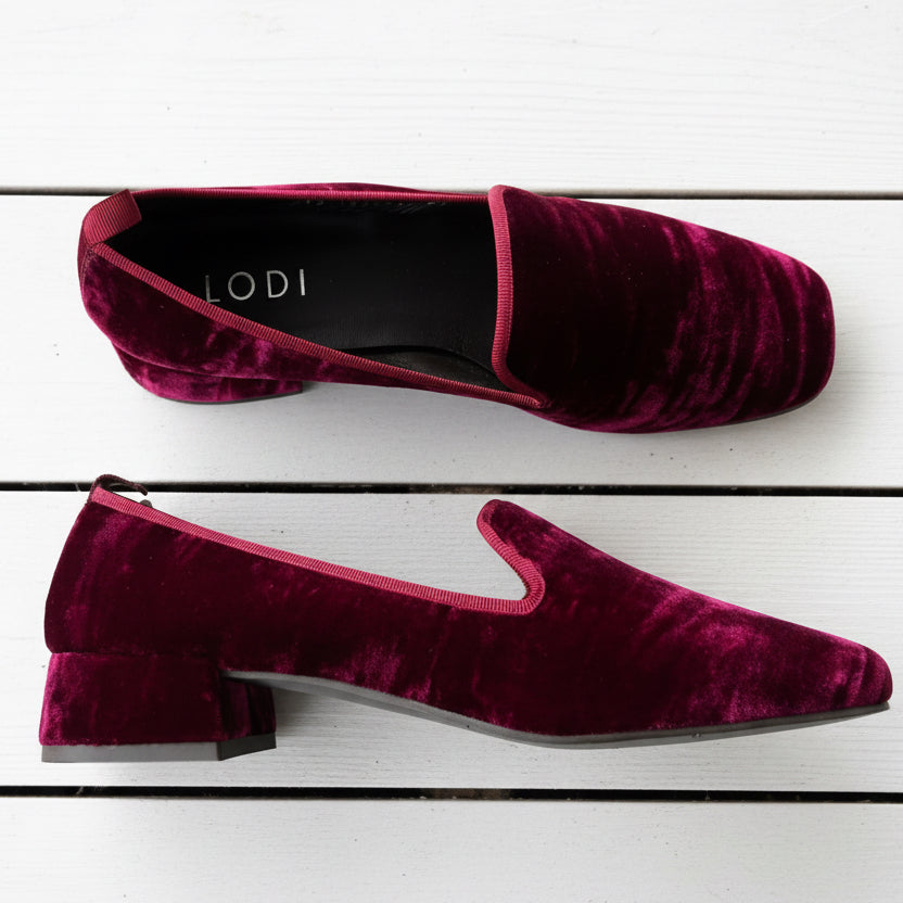 Lodi Loafer Burgundy Velvet