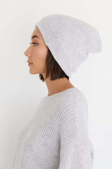 Mia Fratino Ribbed Beanie Foggy 20500