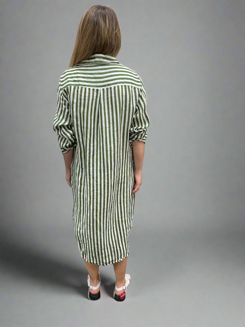 Frockk Dress Elena Moss Stripe