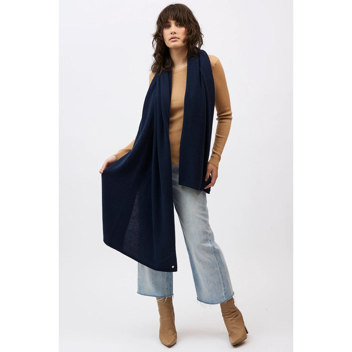 Mia Fratino Wrap Travel Cashmere Navy 20507