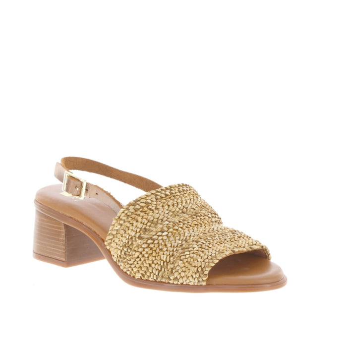 Neo Raffia Heeled Sandal Cuero TA-2732