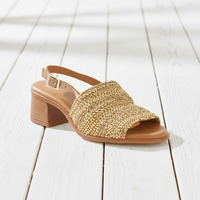 Neo Sandal Raffia Heeled Cuero TA-2732