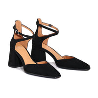 Eos Zan Black Suede Heel