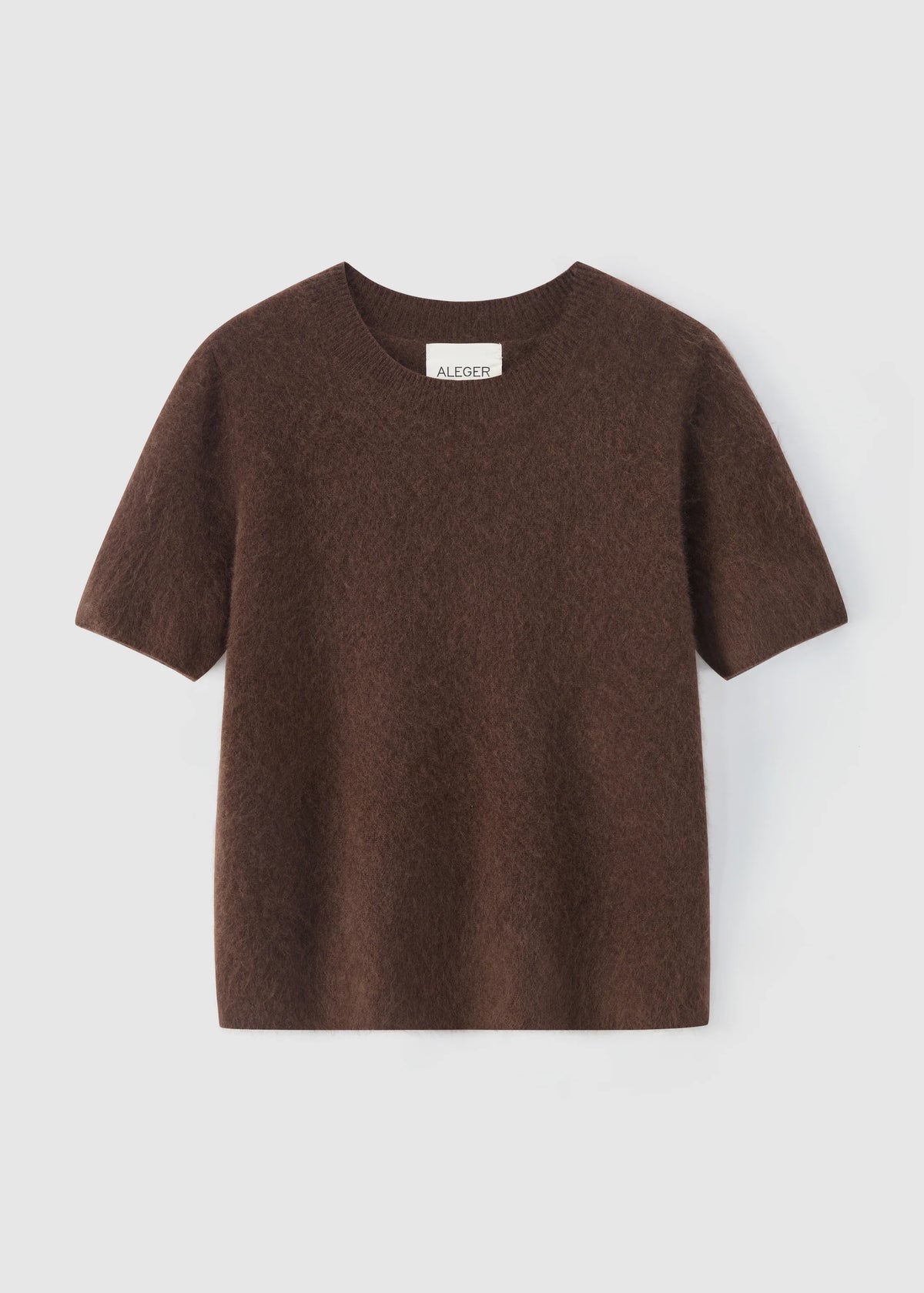 Aleger Knit Brushed Short Sleeve Mink 658
