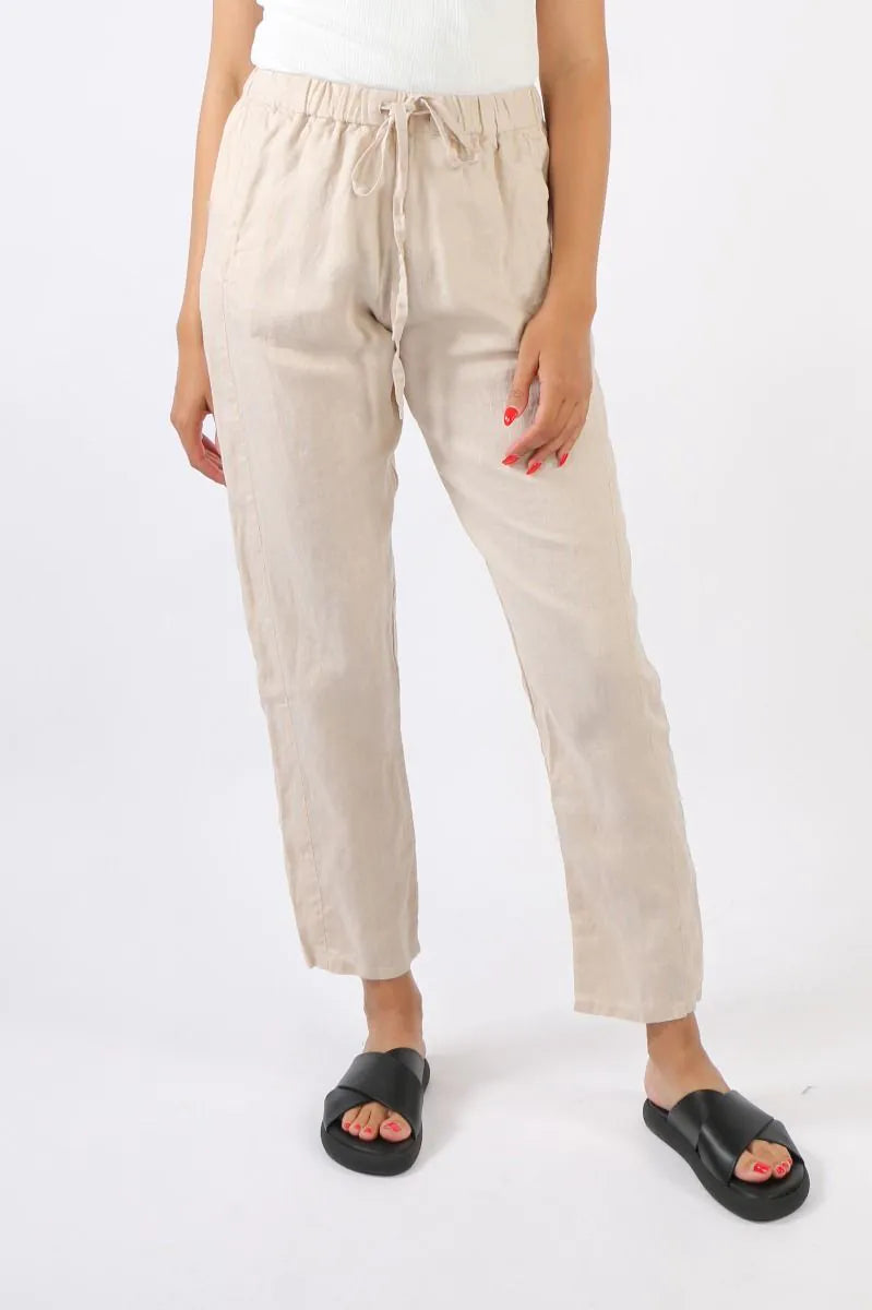 Frockk  Pant Portia Linen Almond