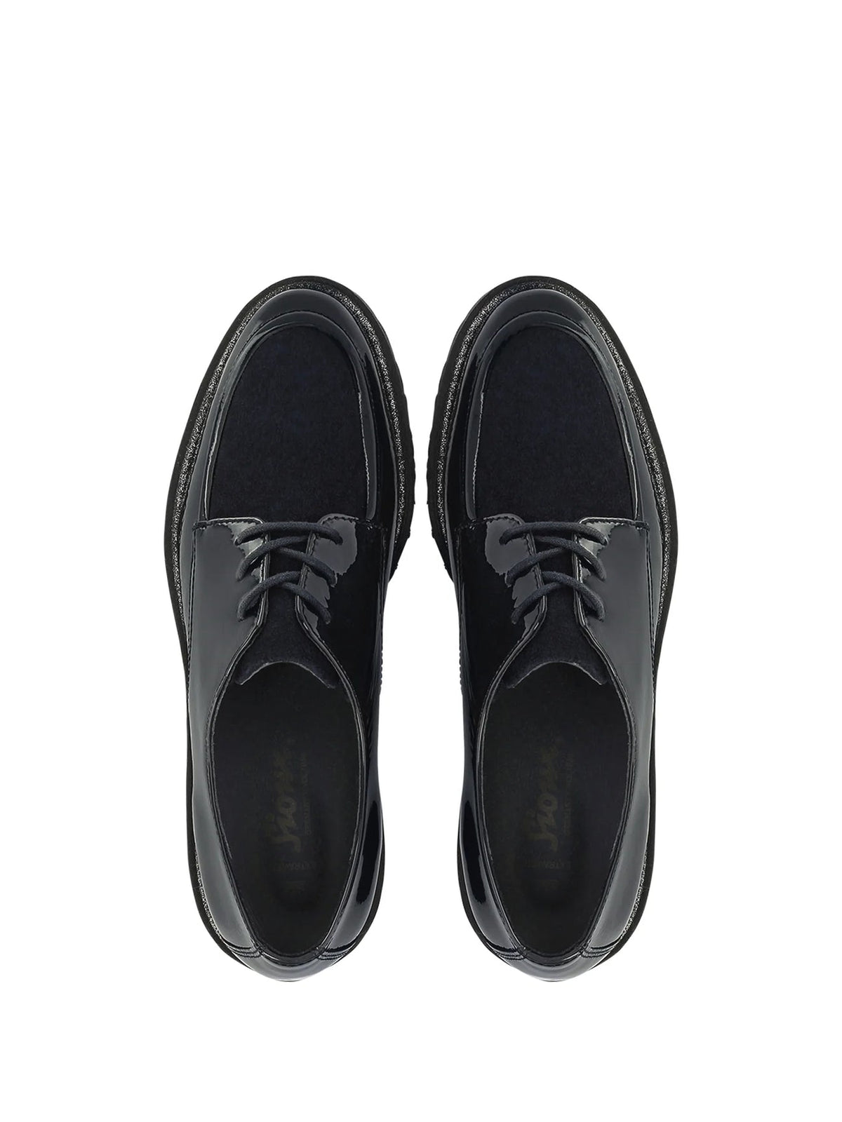 Sioux Black Patent/Suede Lace up 749H