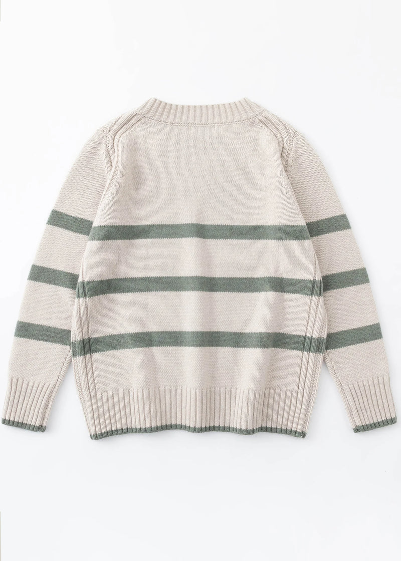 Aleger V neck stripe woodland