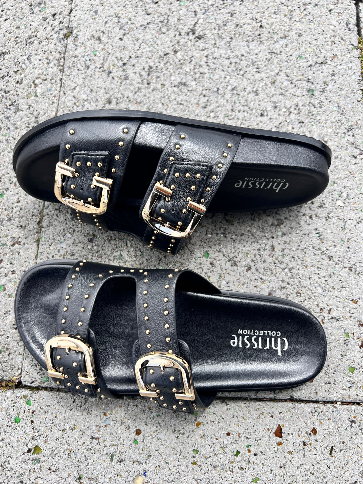 Chrissie Slide Star Black Stud