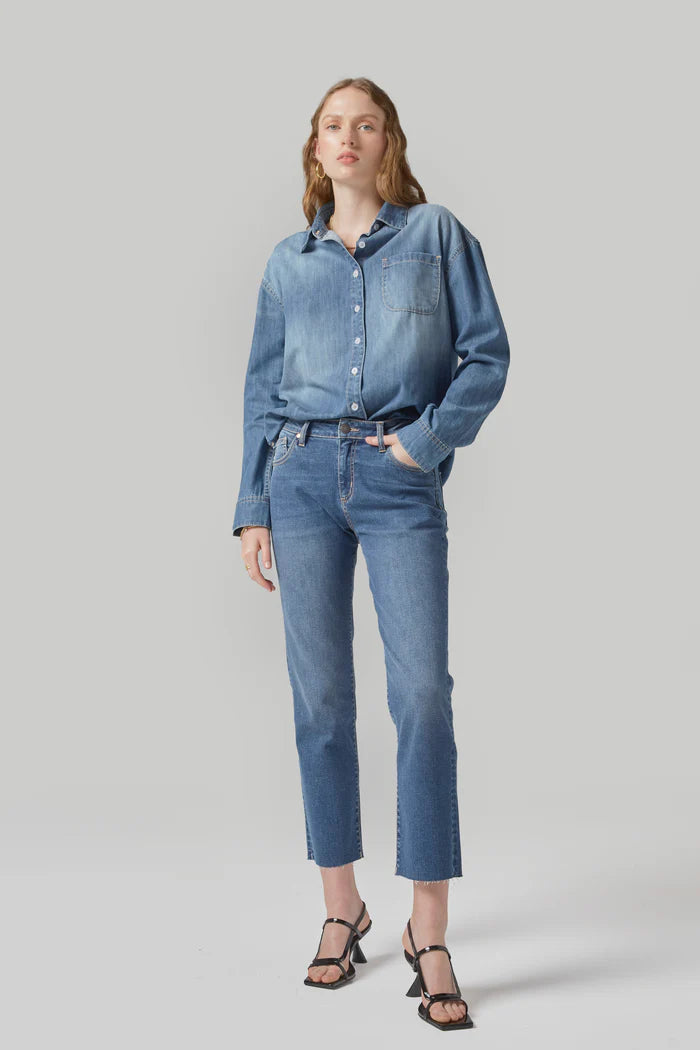 Dricoper Perla Cropped Mid Rise Jeans