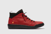 Softinos Red Leather Ankle Boot